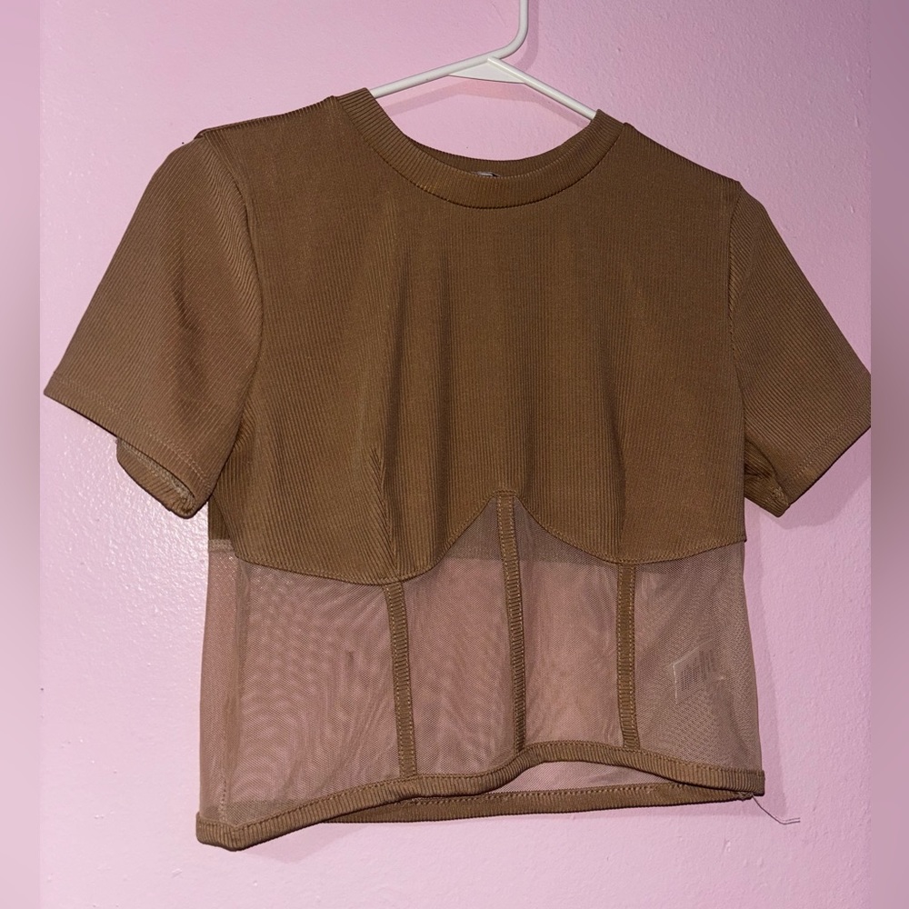 Tan crop top